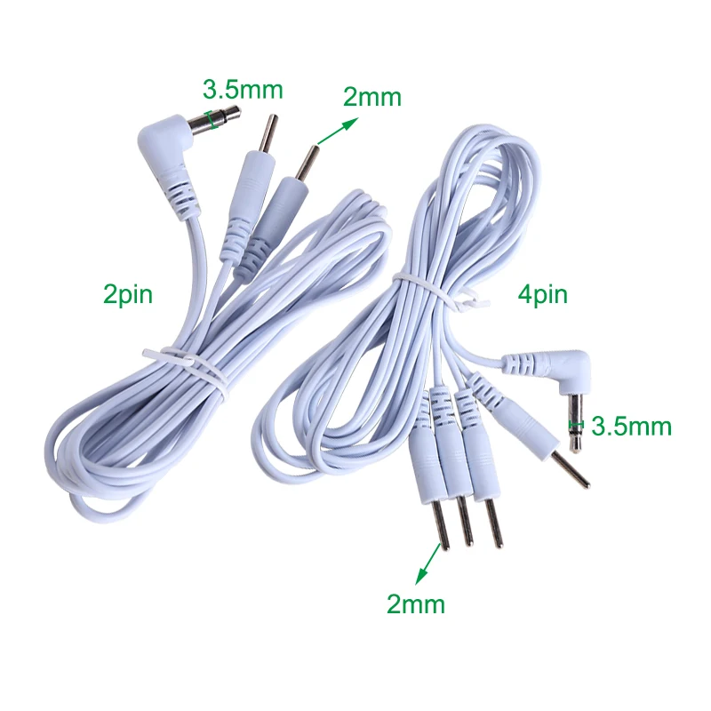 3.5mm2/4pin Needle Type Electrode Wires Digital TENS Massager Connecting Cables for Massager Electrode Pads