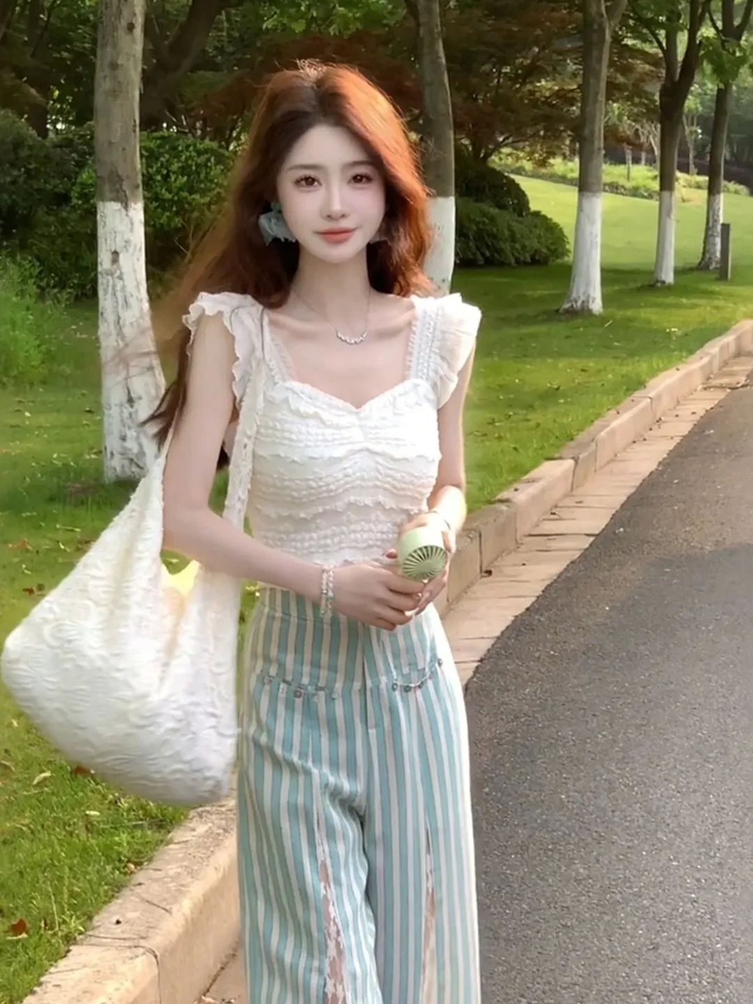 White Lace Trim Square Collar  Sleeve Wrap Vest Women Summer Outerwear Slimming Sexy Short Top Commute Style Other Material