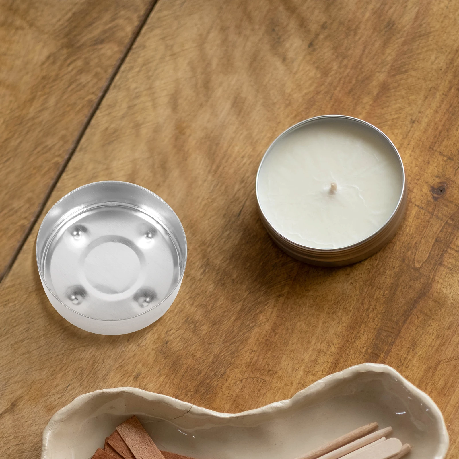 

100 Pcs Rounded C Holding Dish C Holders Reusable Round Base Tea Lights Tray Storage Safe Desk Protector Home Decoration