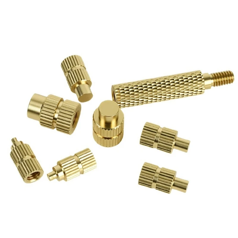 Metal Embedded Thread Insertion Kits Professional Hot Melt Insets Nut 2mm-8mm Insert Soldering Iron Tip Head Enduring
