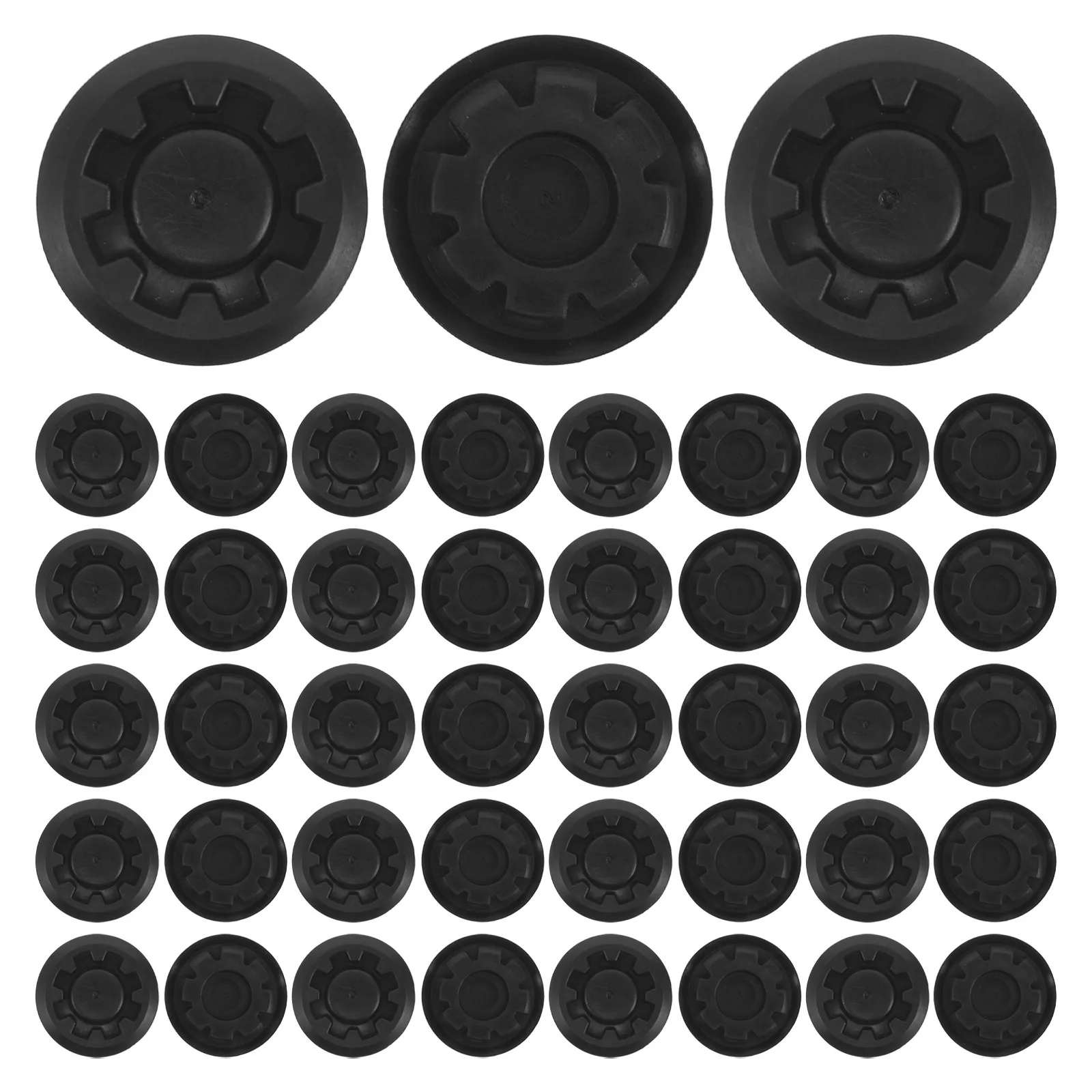 50Pcs Waterproof Rubber Hole Plugs Car Door Sealer Side Skirt Dustproof Covers .9mm Hole Diameter Auto Body Accessories