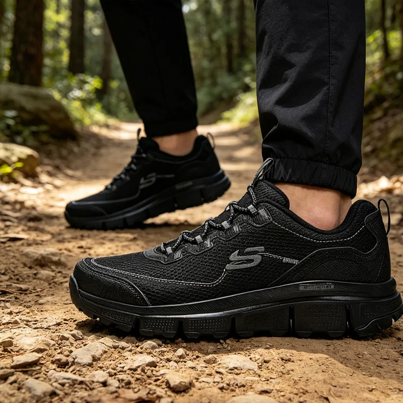 Skechers Men Hiking Shoes Non-slip Breathable Outdoor 237704-GYOR/237704-BBK