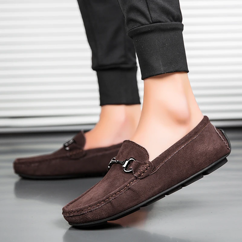 

Men's formal loafers Minimalist Gentleman Comfort Style Daily driving and office Outdoor business party walking Black shoes