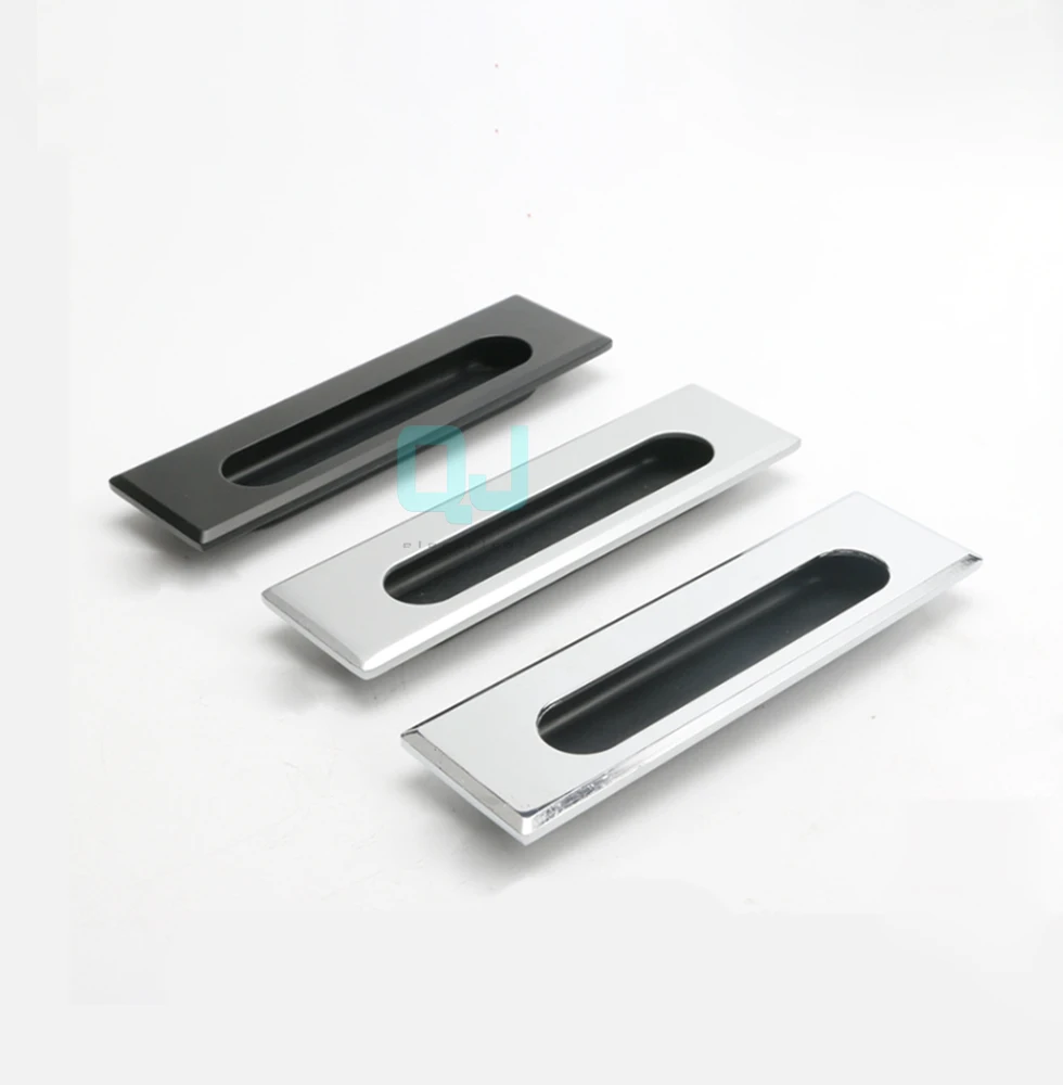 LS523 zinc alloy bright chrome dark pull flashlight cabinet box drawer embedded industrial box handle switch cabinet equipment