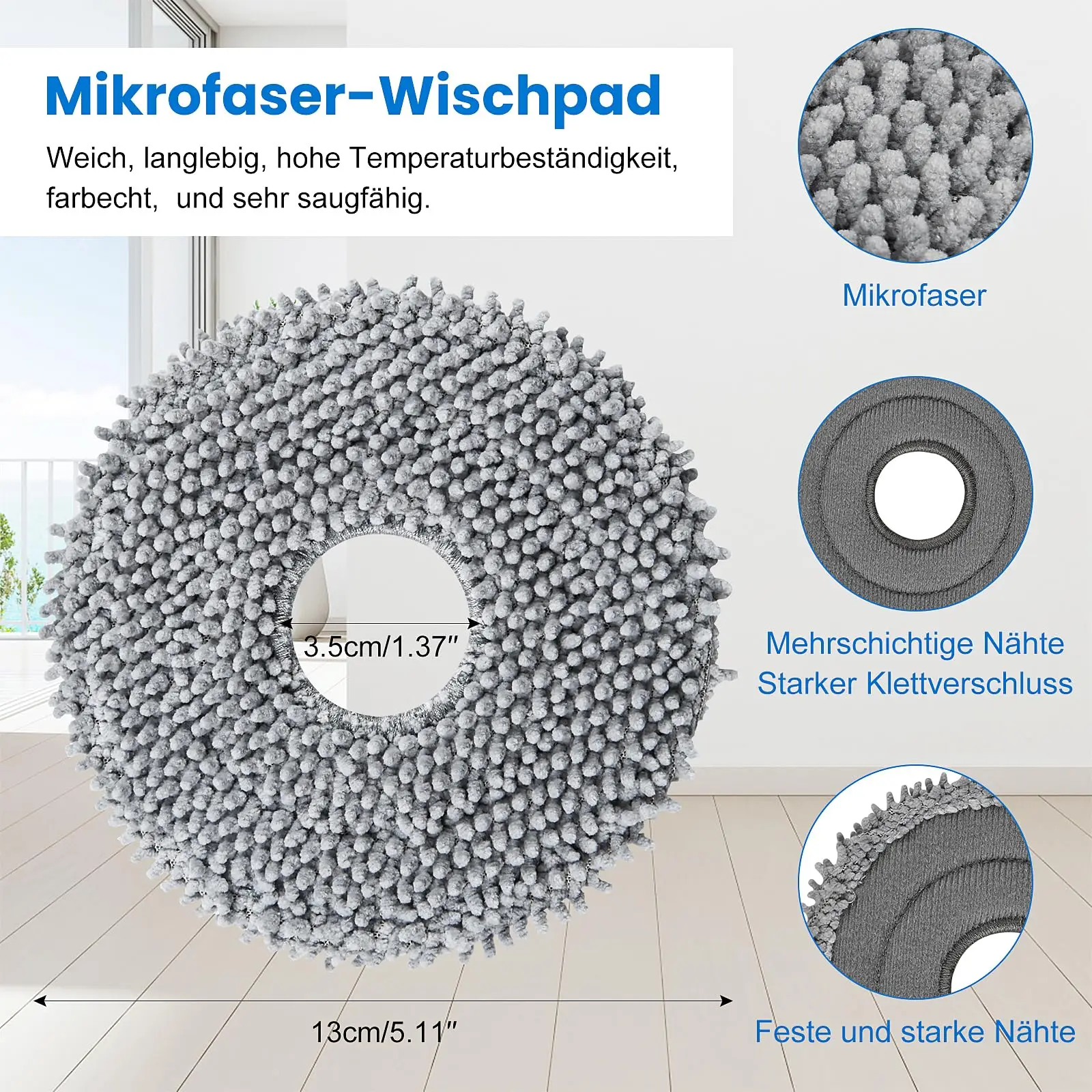 Wipes Mop for Roborock Saros 10R / Q Revo / Qrevo MaxV / Qrevo Master / Qrevo Slim / Qrevo Pro / Qrevo S Robot Vacuum Cleaner image 5