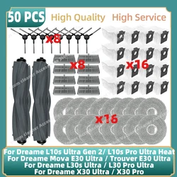 Fit For Dreame L10s Ultra Gen 2 / L10s Pro Ultra Heat / Mova E30 Ultra / Trouver E30 Ultra Parts Main Side Brush Filter Mop Bag