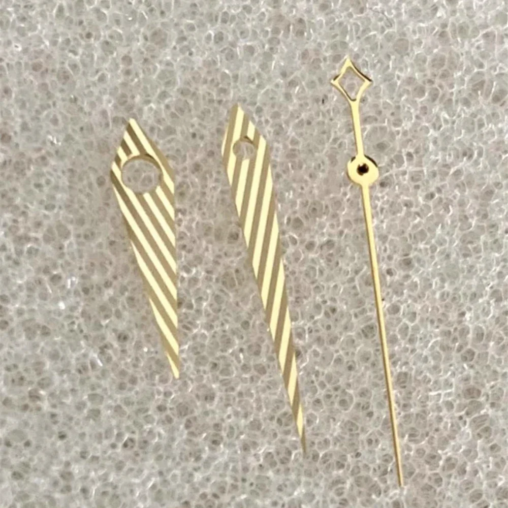 Aiguille de montre à bande oblique, pas Shoous Silver and Gold, Po15 Fit for NH34, NH35, NH36, NH70, 4R, 7S Movement Parts, DIY, New