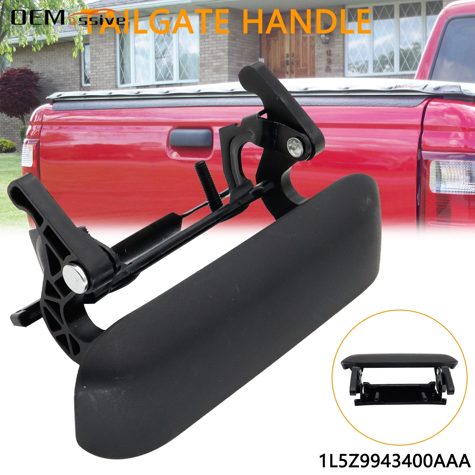 Car Tailgate Rear Door Handle Textured Exterior Replacement Repair Parts for Ford Ranger 1998 - 2011 1L5Z9943400AAA Accessories