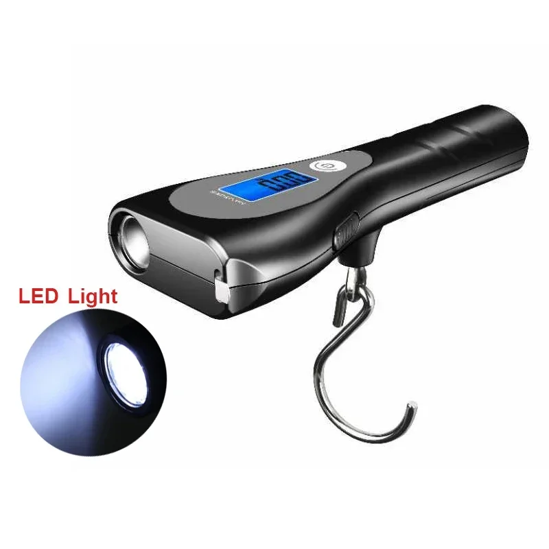 

Новинка 2022 года, портативные весы для багажа со светодиодным фонариком, 1 м, рулетка, линейка, 50 кг