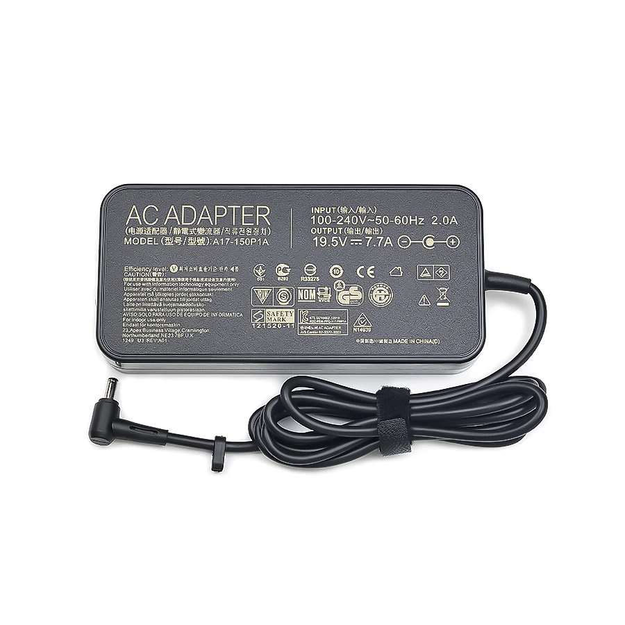 AC Adapter Laptop Charger for Asus, 19.5V, 7.7A, 150W, 4.5X3.0mm, A17-150P1A, UX580, UX580GD, UX580GE, UX550GD, UX550GE, X571LH