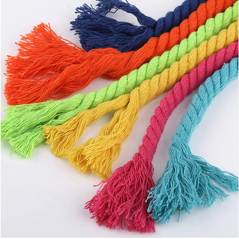 10mm 3 Shares Twisted Rope 100% Colorful Cotton Cords Rope Coarse Cotton Rope for Bag Home Decor DIY Textile Accessories 1/2yard