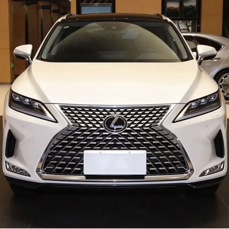 Sport Fish Scale Front Grille With Chrome Trim For Lexus RX300 RX450hL 2020- 2022, Grill Replacement Exterior Modification Parts