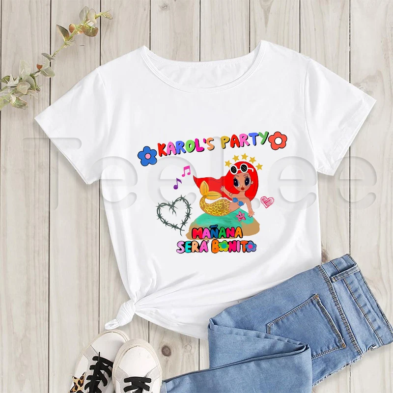 Karol G Manana Sera Bonito T Shirt Women Print Tomorrow Will Be Nice Graphic T Shirts Funny KarolG Tee Shirt Sirena Cute Clothes