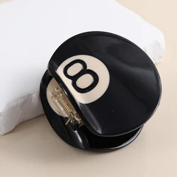 1 pieces black 8 ball golf club hair claw clip for women