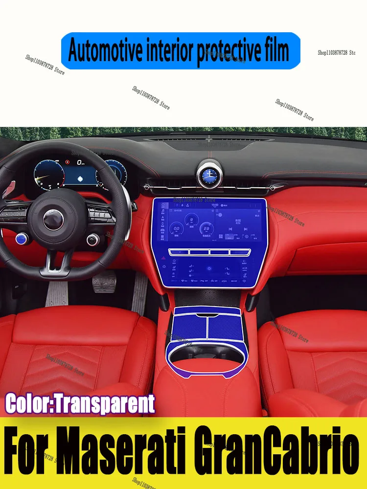 

For Maserati GranCabrio (2024-2025) TPU Gearbox Panel Dashboard Interior Protective Film Sticker Anti-Scratch