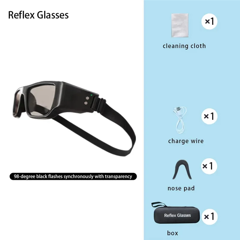 

Reflective Glasses Head-Up Training Glasses Head-Up Dribbling Goggles Basketball Hockey Football Football Strobe Glassesab13