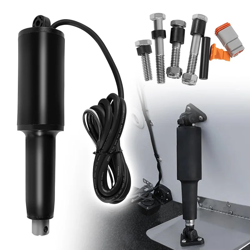 15057-001 Trim Tab Actuator Short Replacement Actuator, 2 1/4 Stroke with 5/16 Hardware 101XDS 12V, 10 7/8 Actuator Overall