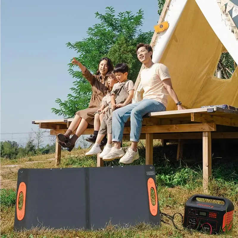 New GSSP-100W Portable Super Thin 100W Foldable Solar Panel All Black IP67 Waterproof 23% Efficiency Camping Outdoor Power