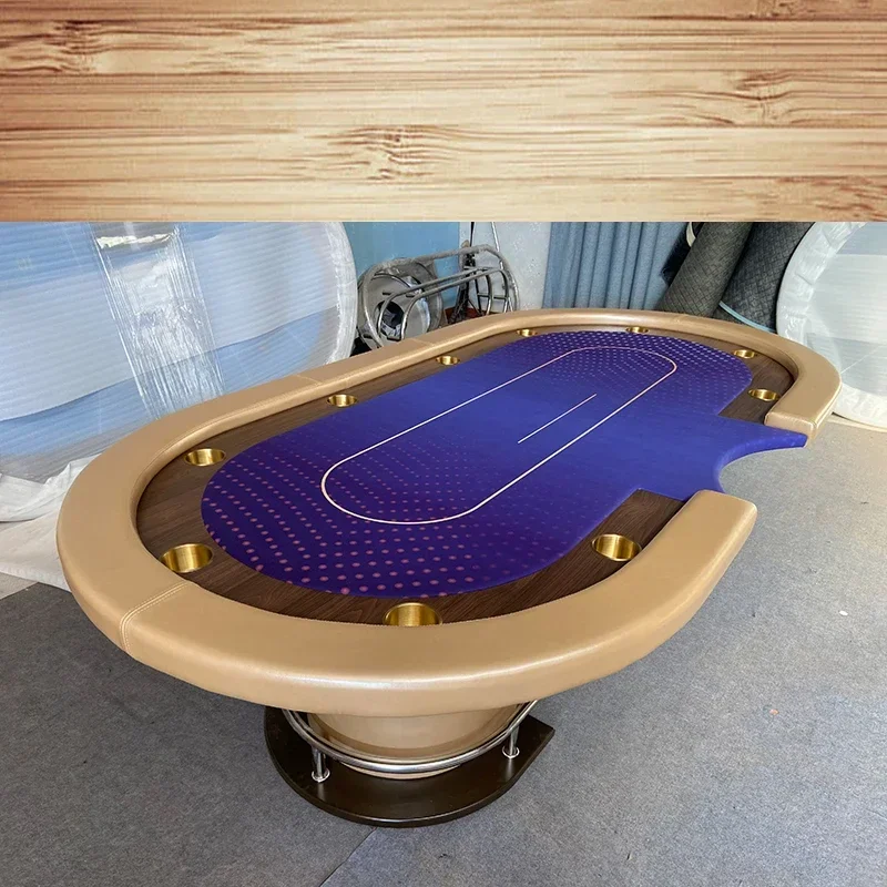 

2003Texas Poker Table High-End Leather Desktop Chip Plate De Pu Poker Table Table