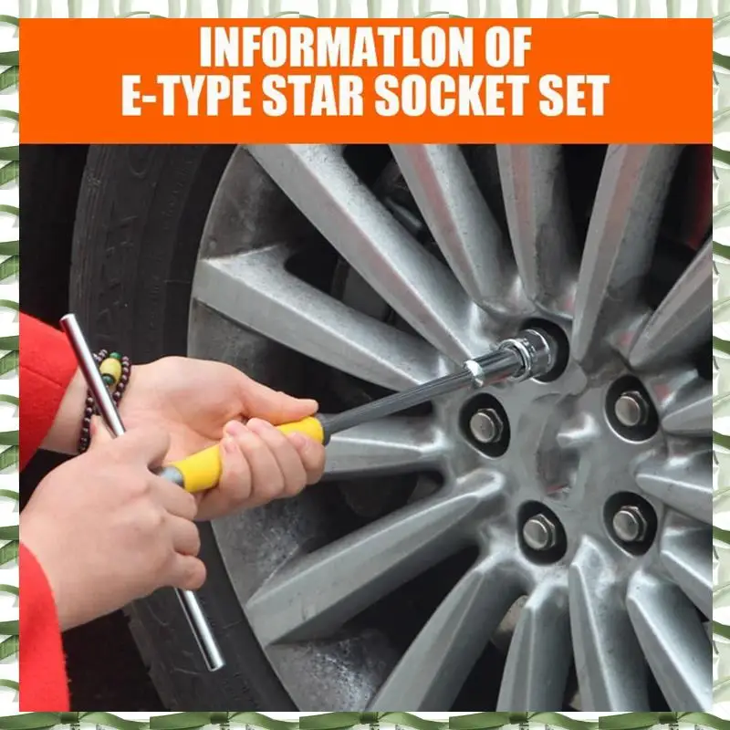 

Female E-TORX Star Socket Set With Rail 11 Pcs Female External Star Socket Set E4 - E20 Torque Socket Set Alloy Steel Silver