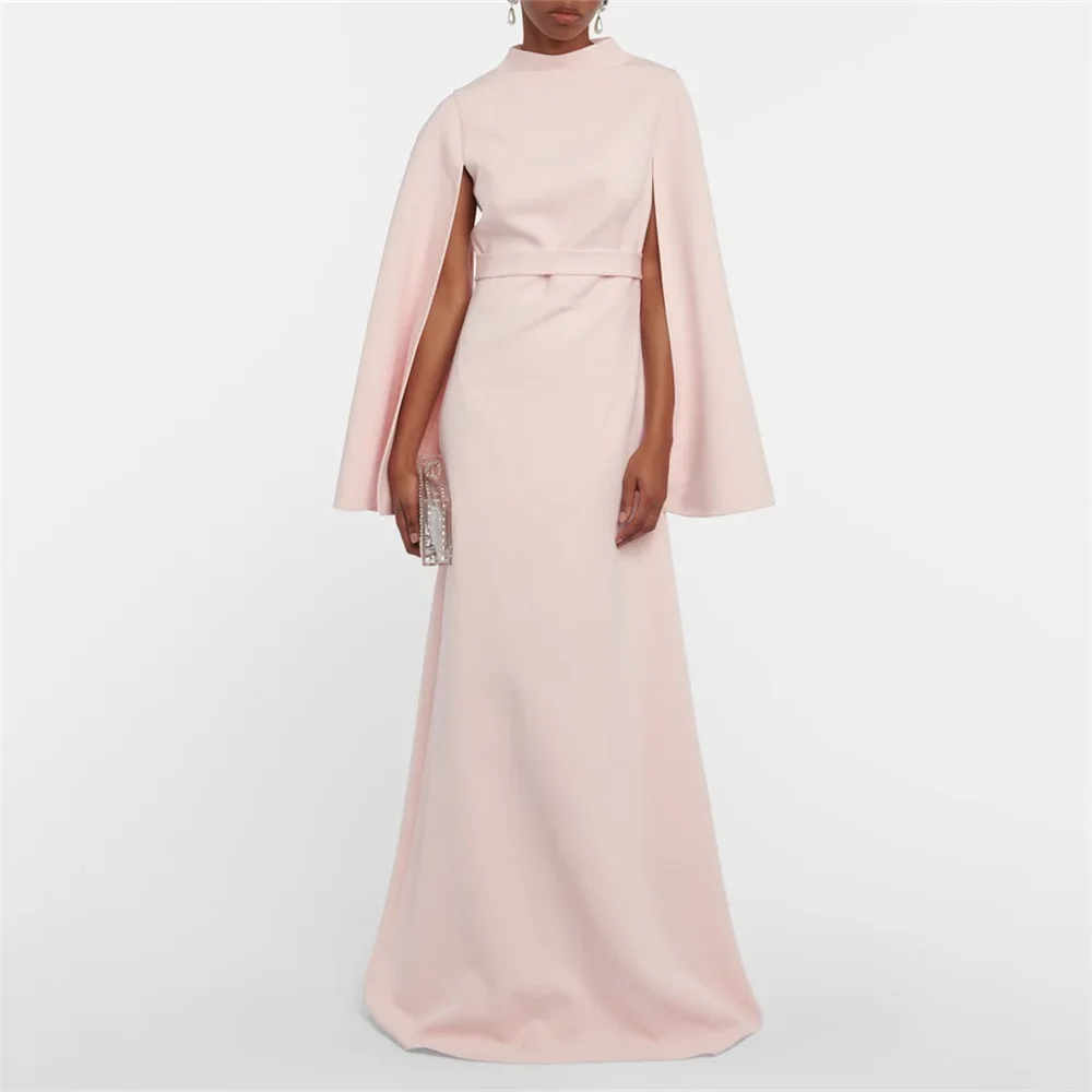 Dora-Robe de soirée sirène longue pour femme, robe de Rhsimple et élégante, col rond, mode féminine, irritation, longueur au sol, nouveau