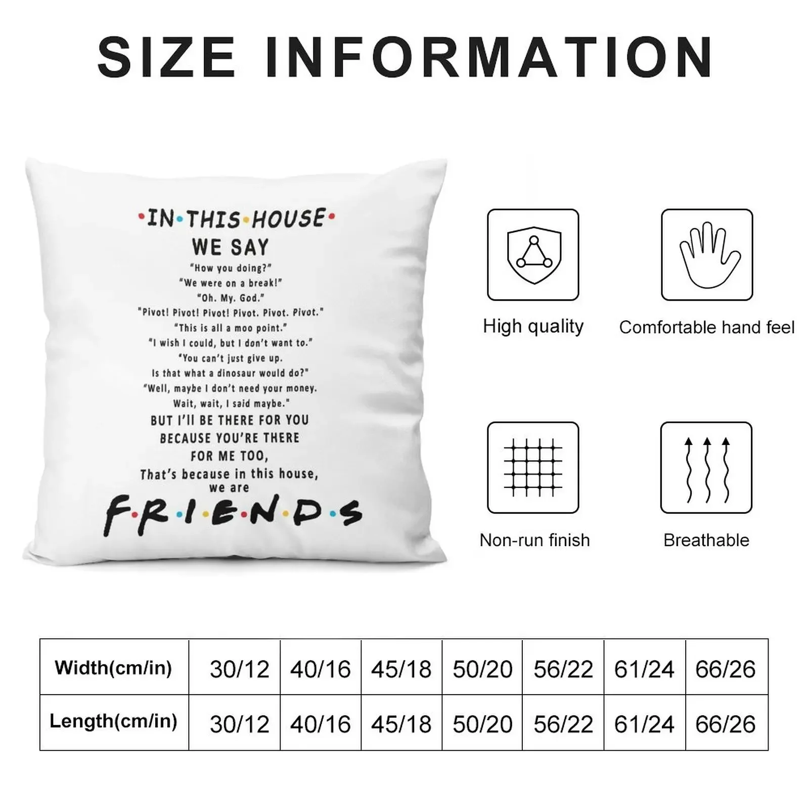 Friends House Rules Throw Pillow christmas decorations 2025 Pillowcase Sofas Covers Room decorating items pillow