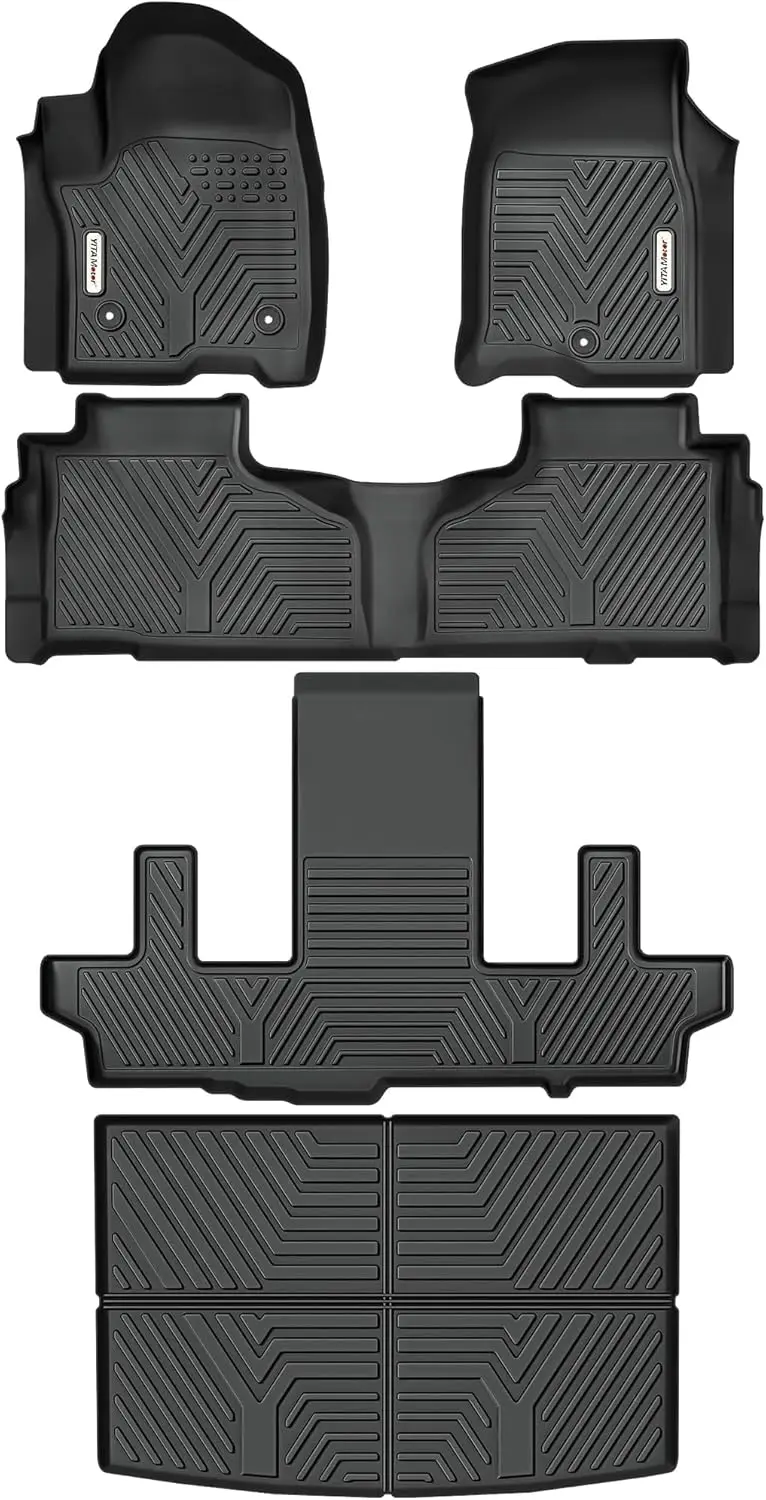 

All-Weather Floor Mats Set Fit 2021-2024 Chevrolet Suburban / 2021-2024 GMC Yukon XL 3 Row Seat Floor Mats Cargo Liner