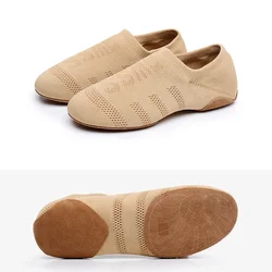 Women Jazz Latin Dance Shoes Ladies Ballroom Yoga Ballet Breathable Flying Mesh Flat Practice Modern Girls Sneakers