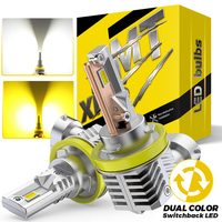 BMTxms 2PCS Dual Color H8 H11 H16JP 9006 HB4 9005 HB3 H10 9145 LED Fog Light DRL Lamp For Fiat Lancia Dacia Saab Dodge Buick KIA