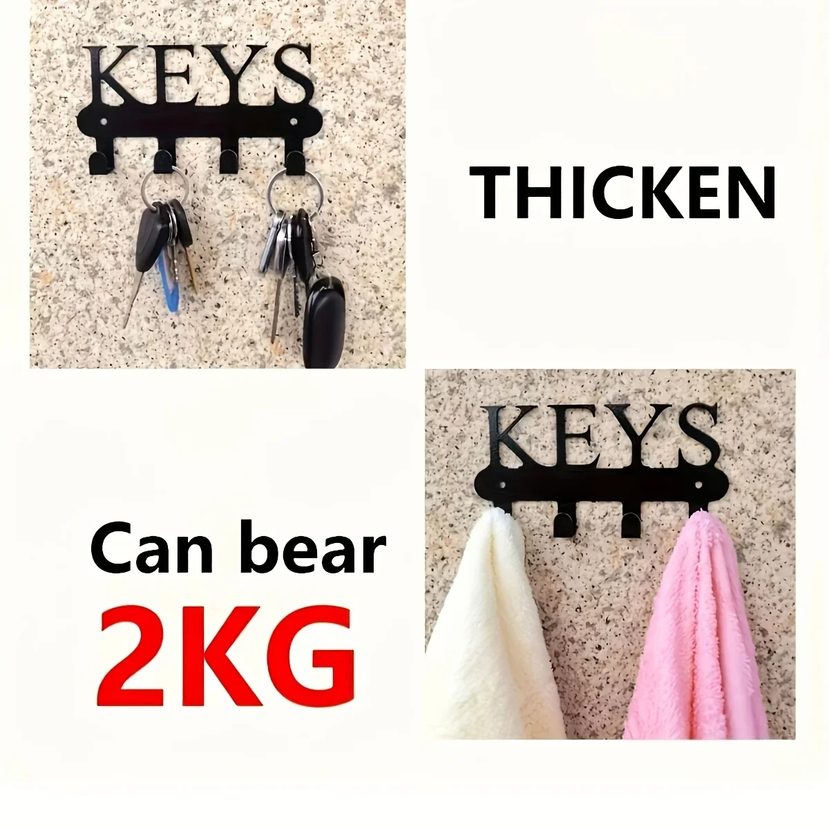 1pcs Metal Key Holder, Wall Mounted Key Hooks, Key Please Row Hooks for Entryway, Front Door, Hallway, Aesthetic Room Decor
