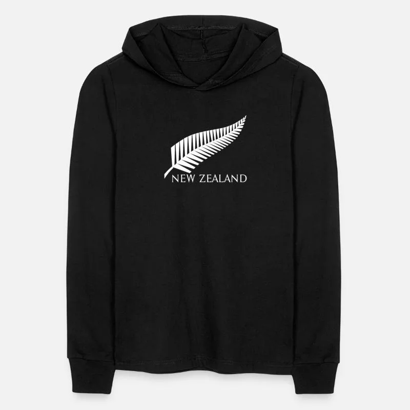 

New Zealand Pride Cotton Hoodie，Featuring The Iconic Silver Fern and The Text NEW ZEALAND，Perfect for Kiwis At Home and Abroad