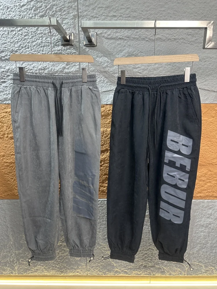 

Мужские удобные повседневные брюки, окрашенные в футболке, эластичная талия, прямая длина для ног, зимняя мода, повседневное использование