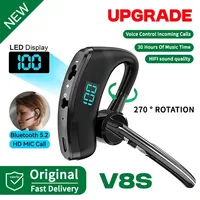 NEW V8S Bluetooth Earphones LED Power Display Wireless Headphones Voice Control Incoming Calls With HD MIC 30 Hours Music Time