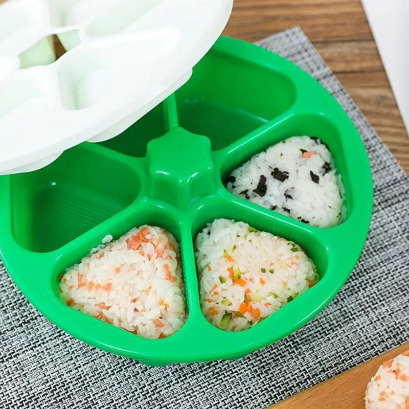 1pcs 6 Holes DIY Sushi Mold Onigiri Rice Ball Press Maker Triangular Sushi Mould Home Kitchen Bento Maker Tools