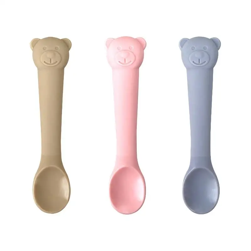 Feeding Spoon For Toddler Toddler First Stage Feeding Utensils Cute Bear Design Toddler Weaning Supplies Training Spoons For