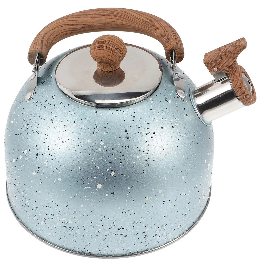 

Чайник-свисток из нержавеющей стали с удобной ручкой, портативный кухонный гаджет для кемпинга и дома