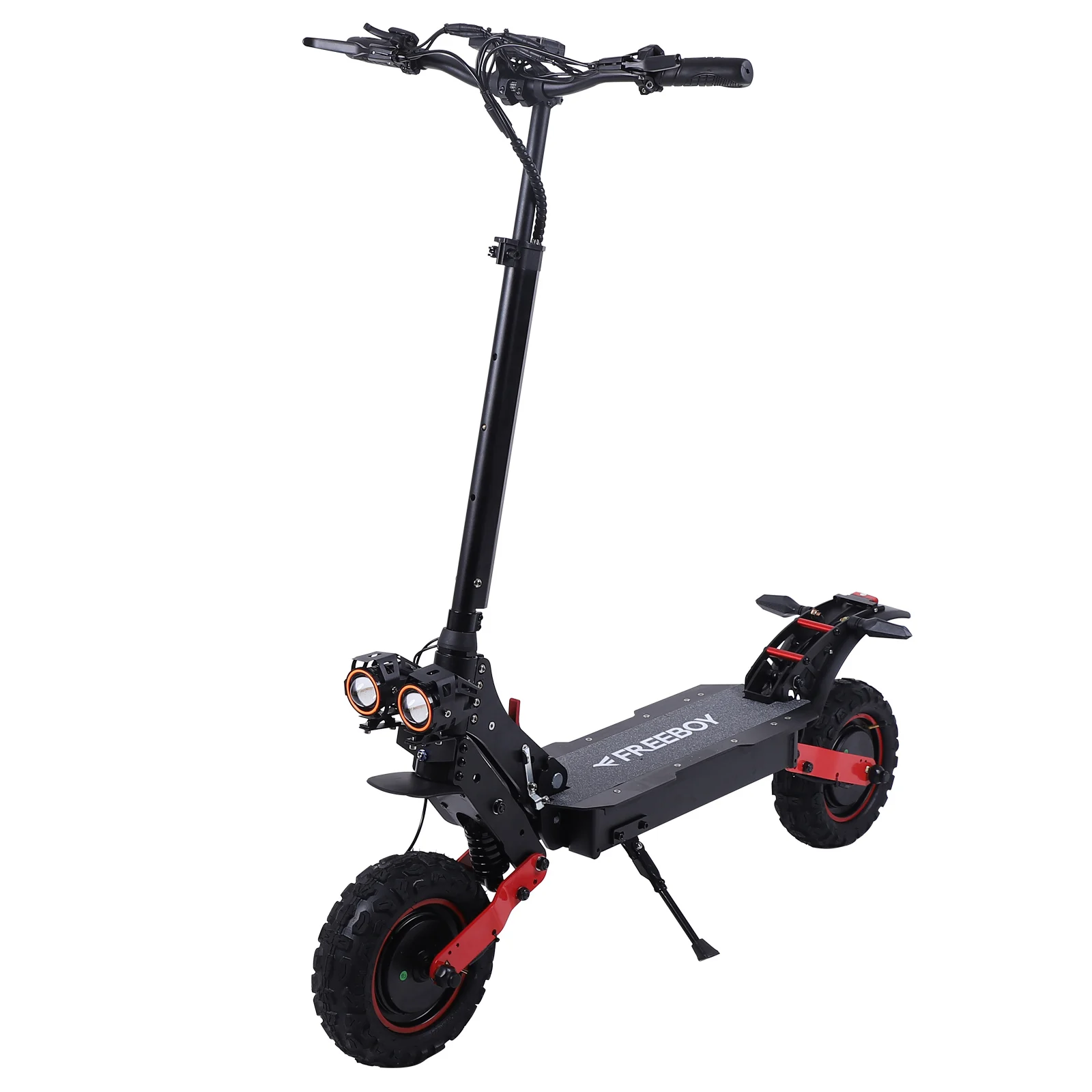 FREEBOY H6 Elektroroller 2400W Doppelmotor, 55 km Reichweite & 60 km/h Geschwindigkeit, 48V21AH Batterie, faltbarer Elektroroller, verbesserte doppelte hydraulische Scheibenbremsen,