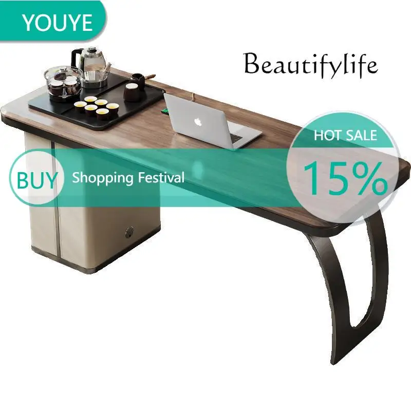 

Японский чайный столик в средневековом стиле из массива дерева, со встроенным стулом и чайником, для офиса X