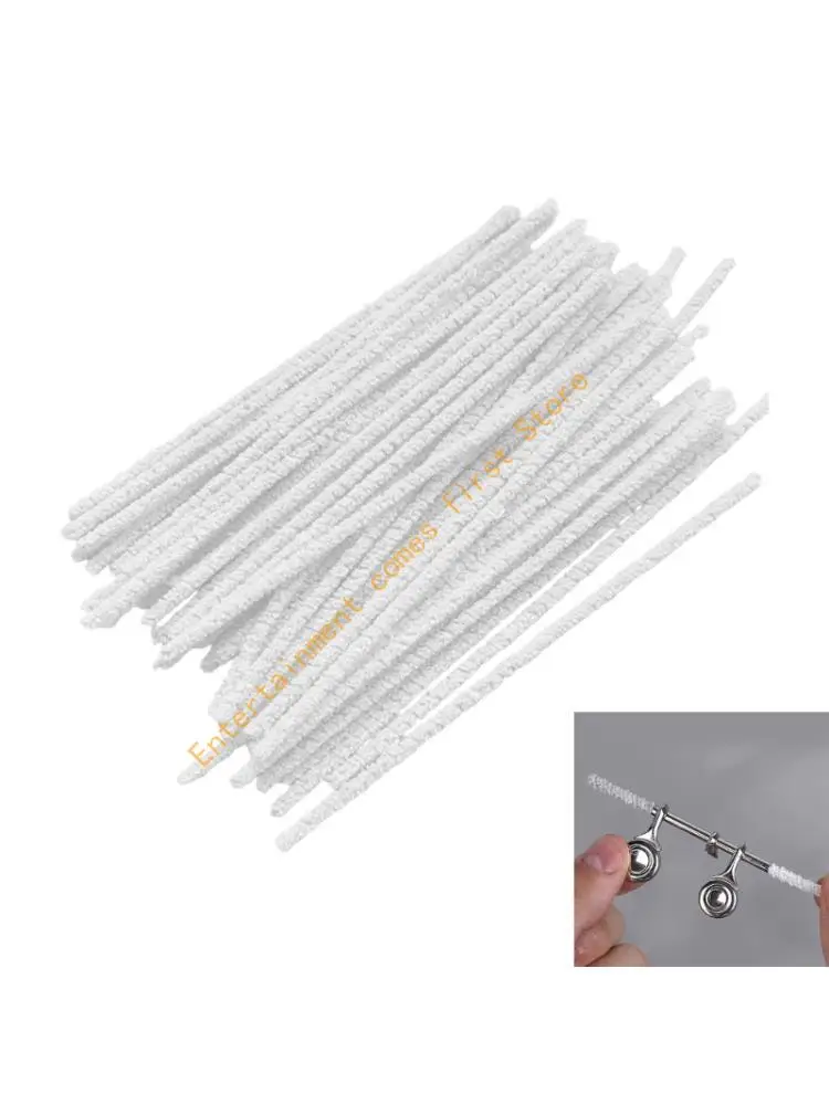 100PCS Flexible Cotton Pipe Cleaners Perfect for Flute Mouthpiece 55KD