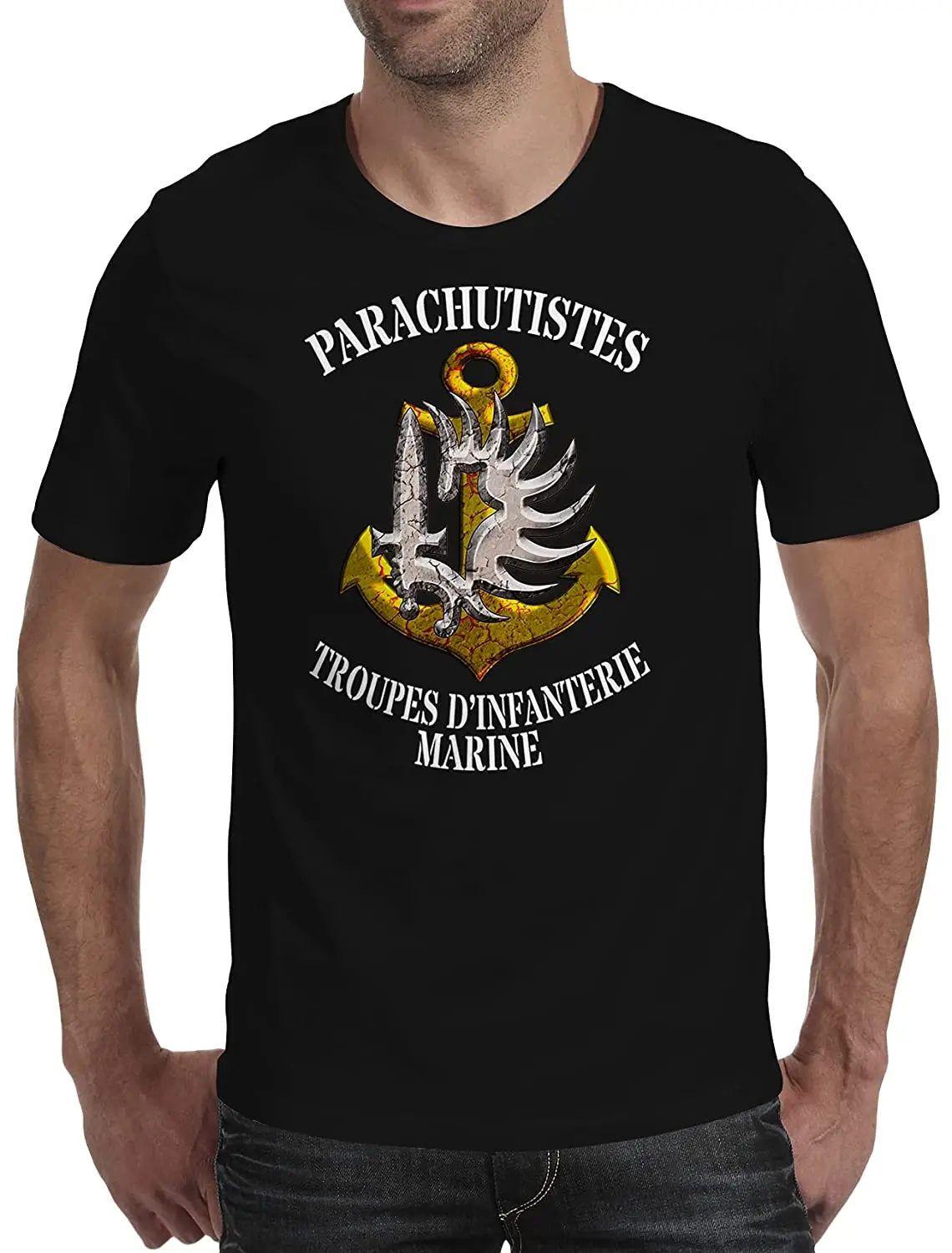 French Marine Infantry Parachute Troops Badge T-Shirt New 100% Cotton O-Neck Summer Short Sleeve Casual Mens T-shirt Size S-3XL