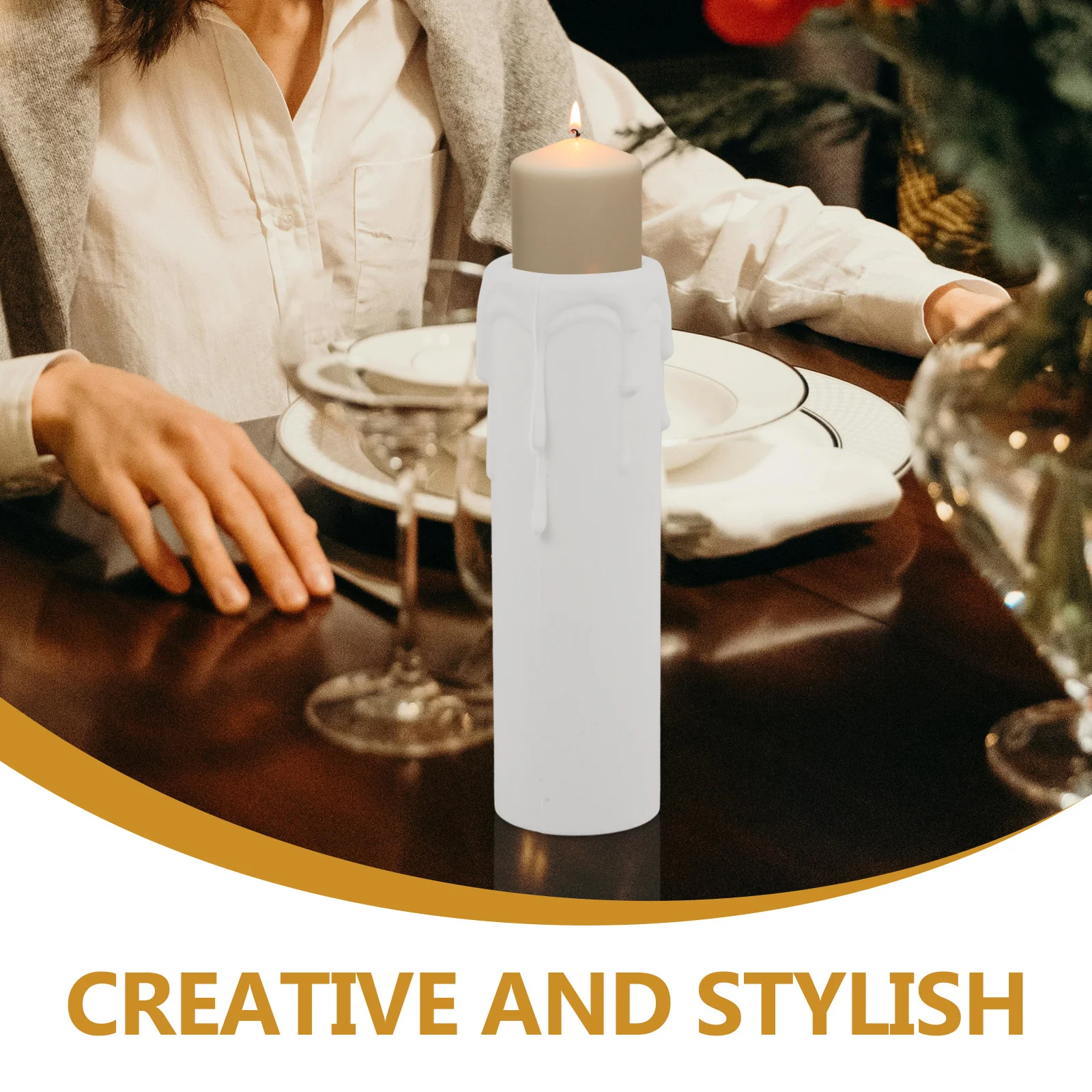 

12Pcs Drip Covers Sleeves PVC Replacement for Chandelier Socket Holders Home Lighting Socket Cover