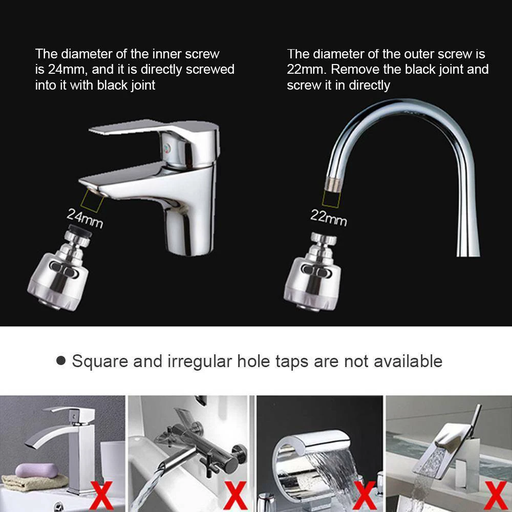 2 Modes Home Faucet Extender Sprayer Sink Aerator Spray Kitchen Tap Head Kitchen Splash-proof Shower Head
