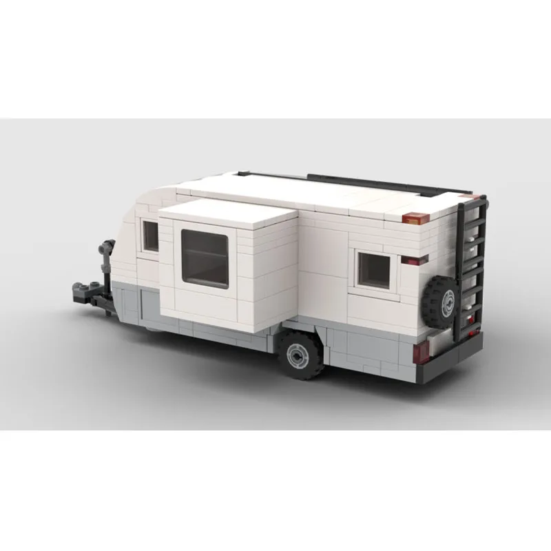 MOC-103164 City Outdoor 20-Foot Camper Trailer Building Block Model, 422 Parts, New Year Educational Christmas Toy Gift