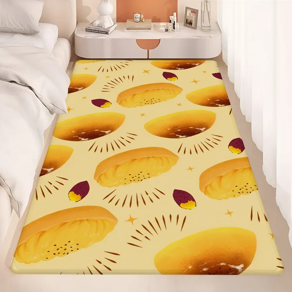 Cartoon Bread Floor Mat Entrance Door Mat Washable Non-Slip Living Room Sofa Chairs Area Mat Kitchen Welcome Doormat