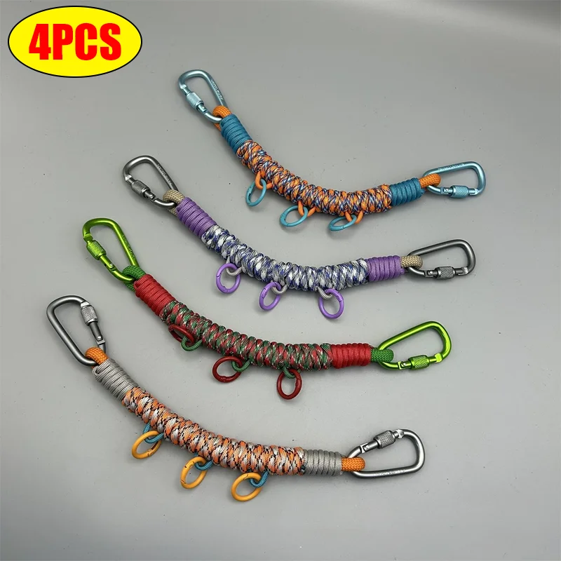 Outdoor Backpack Expansion Decoration Hanging Rope Chain Dopamine Color Arbitrary Hanging Bag Hand Woven Umbrella Rope