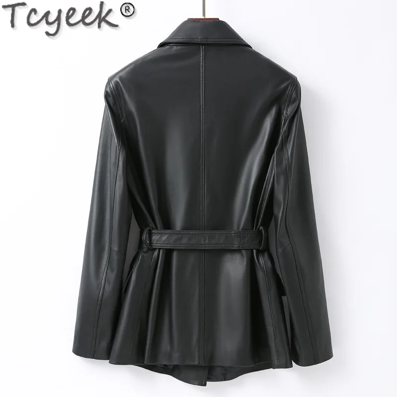 Tcyeek Genuine Leather Jacket Women Real Sheepskin Coat Women's Suit Jackets Casual Spring Autumn Clothes Jaqueta De Couro 2024