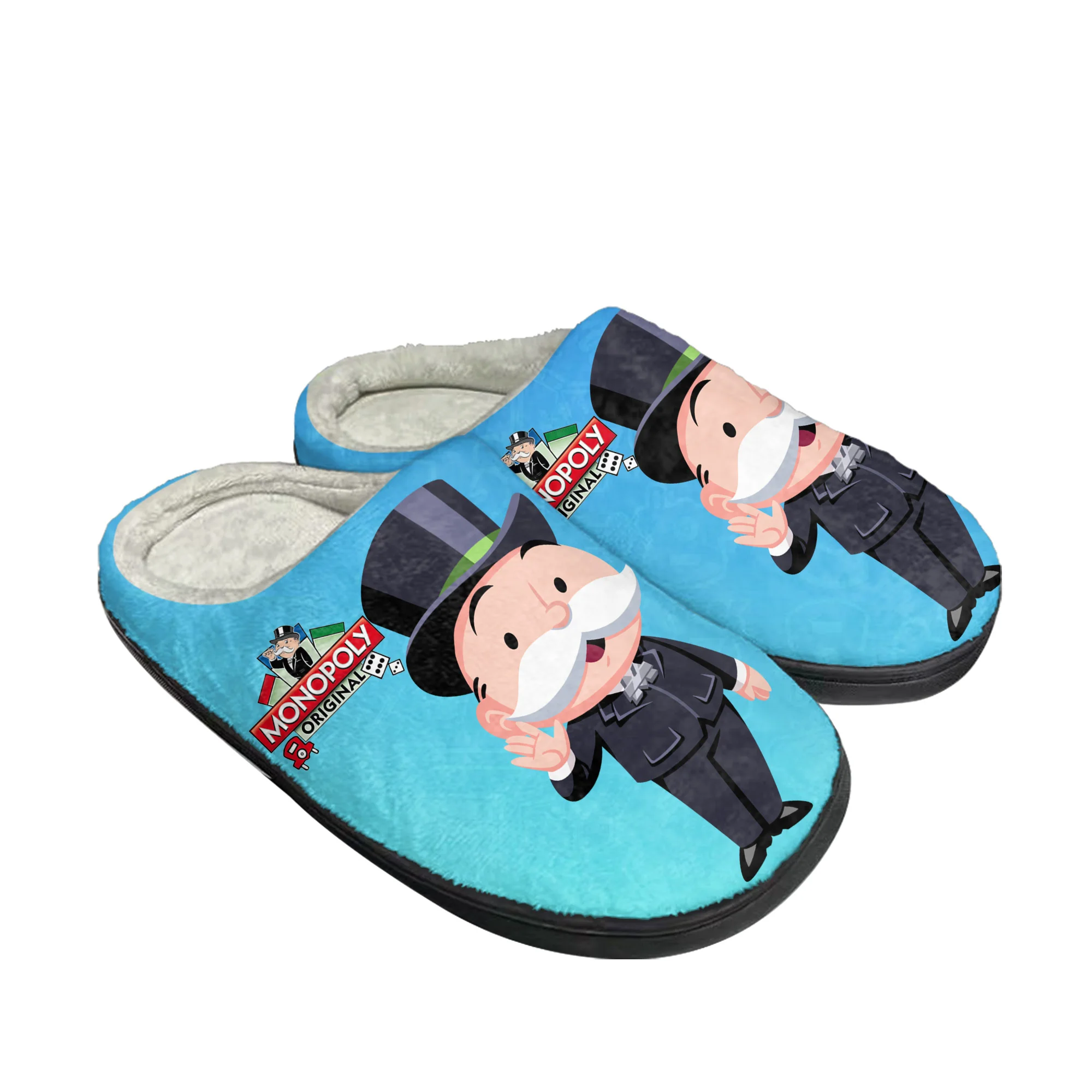 Monopoly Go Home Hot Cotton Slippers Cartoon Game Mens Womens Plush Bedroom Casual Fashion Keep Warm Shoes Tailor Made Slipper