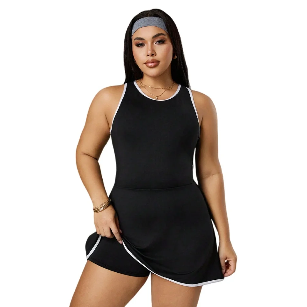 

Women's Plus Size Athletic Tennis Dress - Summer Sleeveless Quick-drying Sportwear Loose Trendy Tennis Clothes