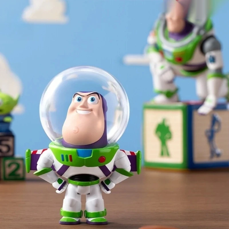 

Martube Pixar Disney Toy Story Buzz Lightyear Decorations Hand-Made Animation Around Art Movable Toy Nightlight Collection Gifts