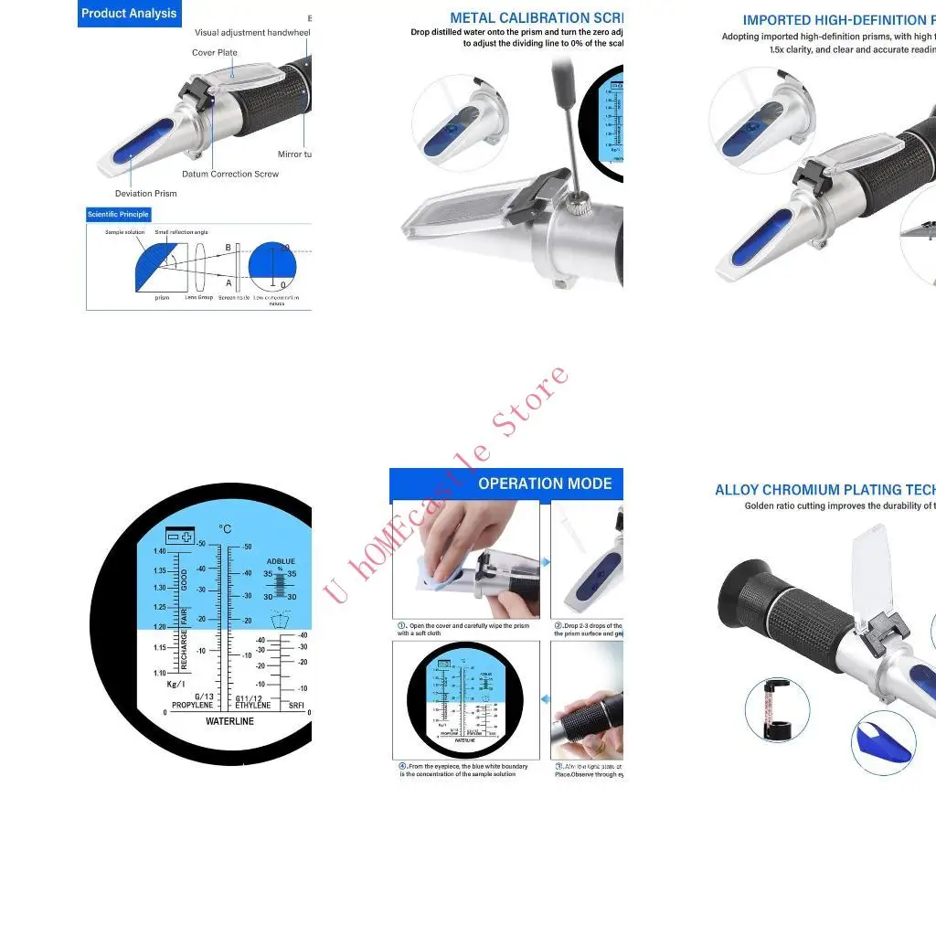 63HF Temperature Compensated Refractometer Ensuring Consistent Measurements of Freeze Point and Concentration in All Conditions
